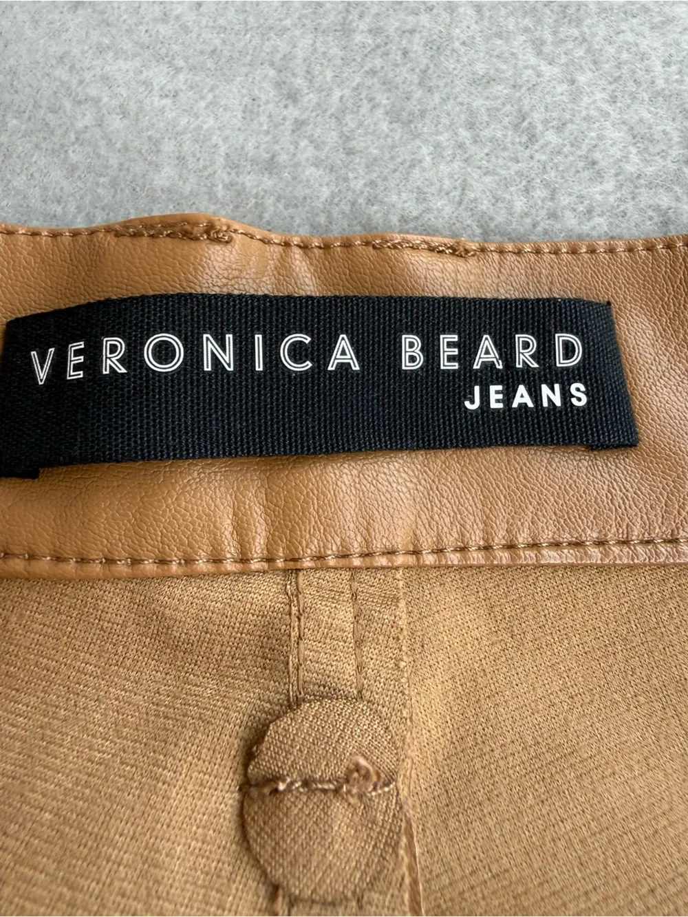 Veronica Beard Maera Extra High Rise Skinny Faux Leather Pants Sz 28/6 Brown